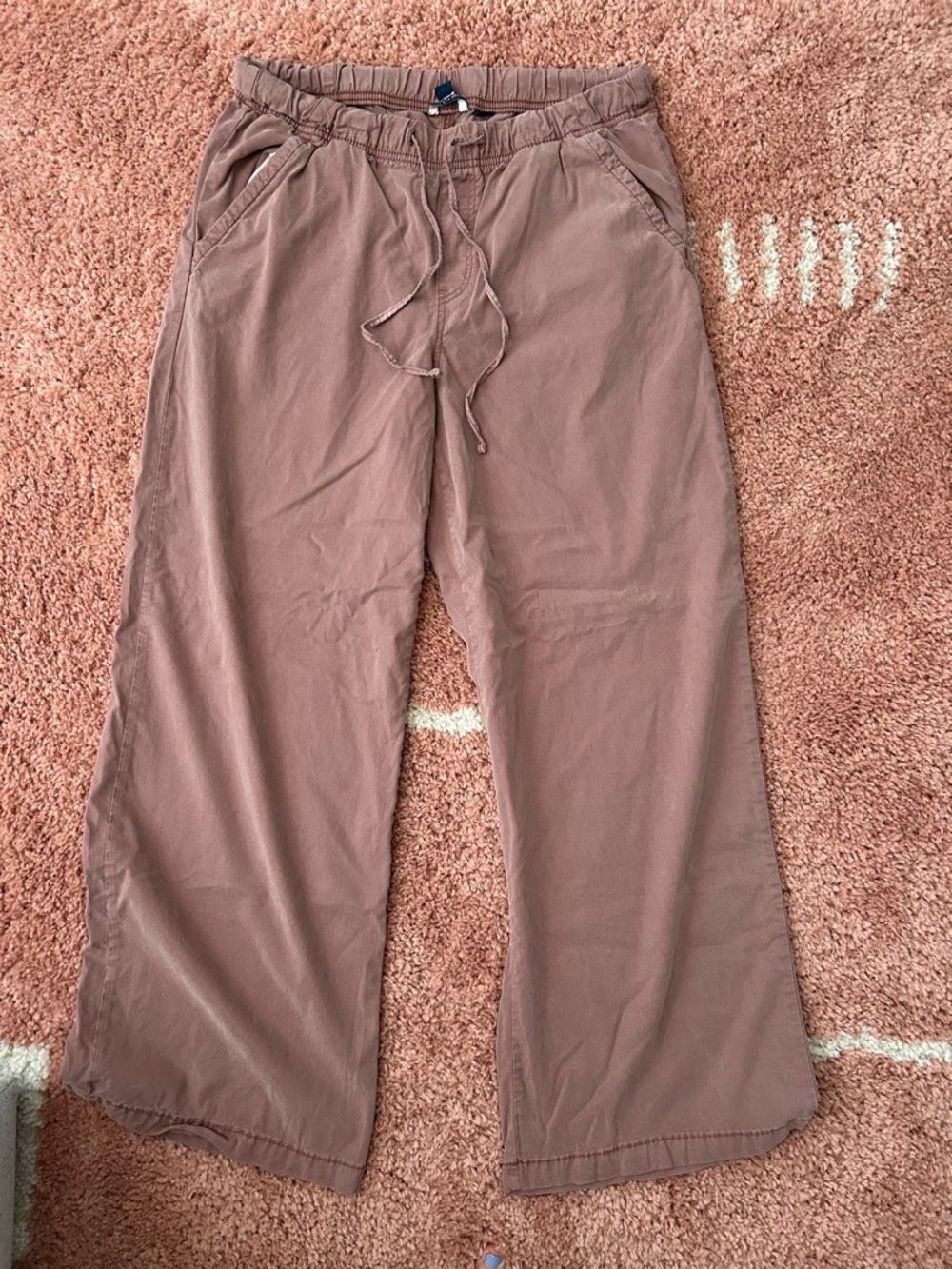 American Eagle Outfitters Wide Leg Pants in Mauve Brown